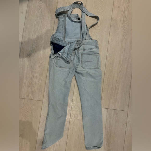 Free people size 25 railroad stripe overalls ￼ - Picture 2 of 3